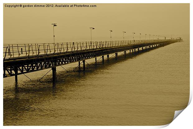 Historic Hythe Pier in Hampshire Print by Gordon Dimmer