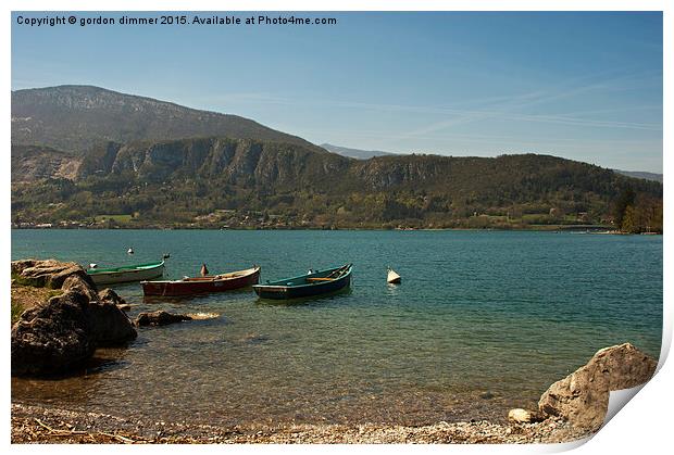  Lake Annecy in the spring   Print by Gordon Dimmer
