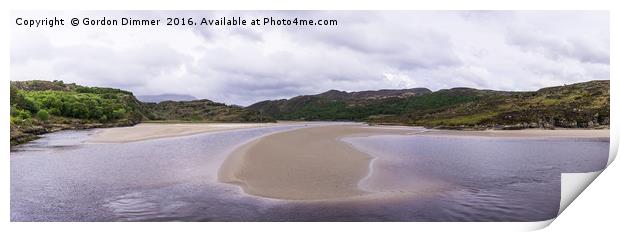 Low tide in the Afon Dwyryd Estuary near Portmerio Print by Gordon Dimmer