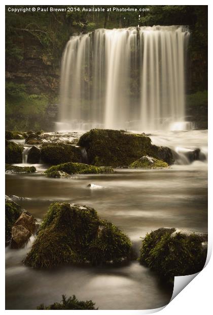 Sgwd yr Eira, Brecon Beacons Waterfall, Print by Paul Brewer