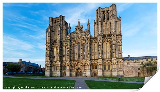 Wells Cathedral on Good Friday Print by Paul Brewer