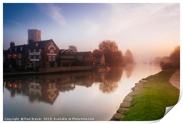 River Frome at Wareham Print by Paul Brewer