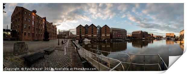 Gloucester Docks Panoramic Print by Paul Brewer