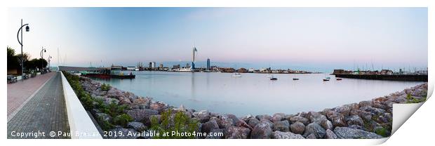 Panoramic of the Spinnaker Tower From Gosport Print by Paul Brewer