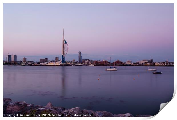 Spinnaker Tower From Gosport Print by Paul Brewer