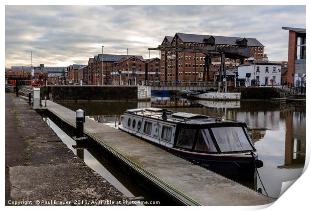 Gloucester Waterways Print by Paul Brewer