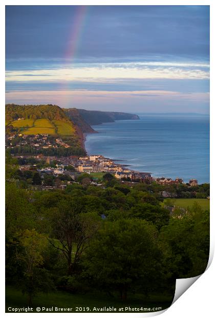 Sidmouth after the storm Print by Paul Brewer