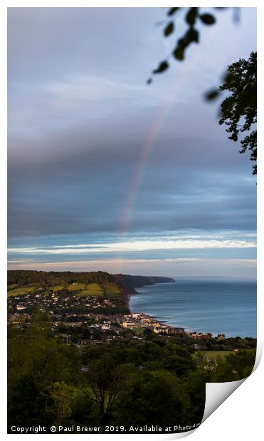 Sidmouth after the storm Print by Paul Brewer