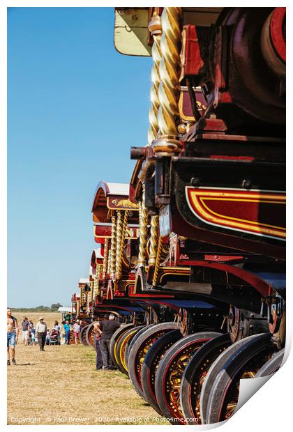 Great Dorset Steam fair in the heat of the day 2019 Print by Paul Brewer