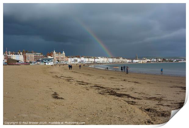 Weymouth Beach Dorset Print by Paul Brewer