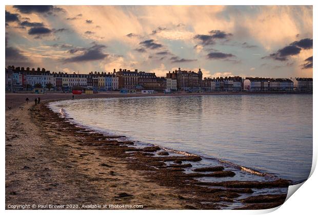 Weymouth's Georgian Seafront Print by Paul Brewer
