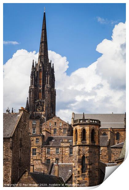 Edinburgh Skyline Print by Paul Brewer