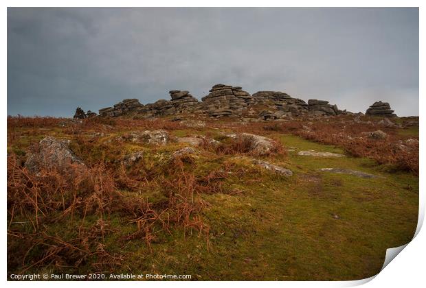 Pew Tor Dartmoor Print by Paul Brewer