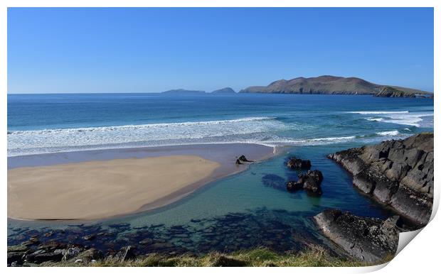 Coumeenole beach Print by barbara walsh