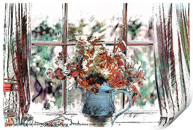 Window View Print by Elaine Manley