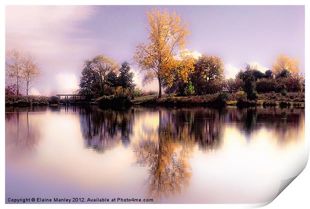 Autumn Pond Print by Elaine Manley