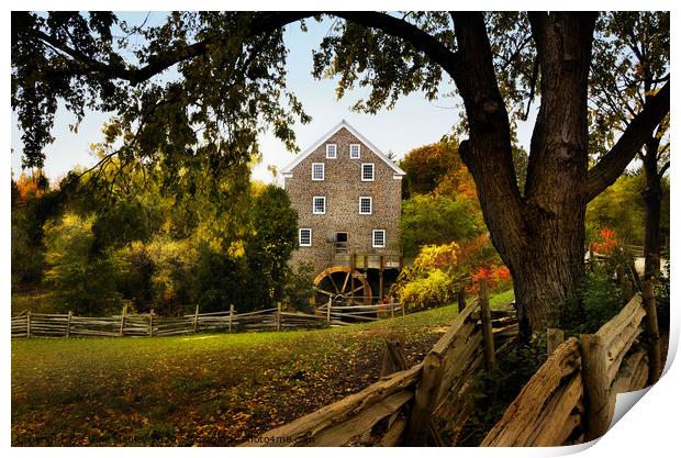 Old Gristmill Print by Elaine Manley