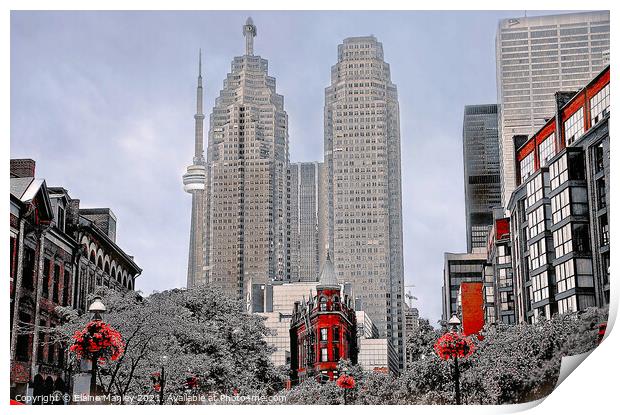Downtown Toronto  Print by Elaine Manley