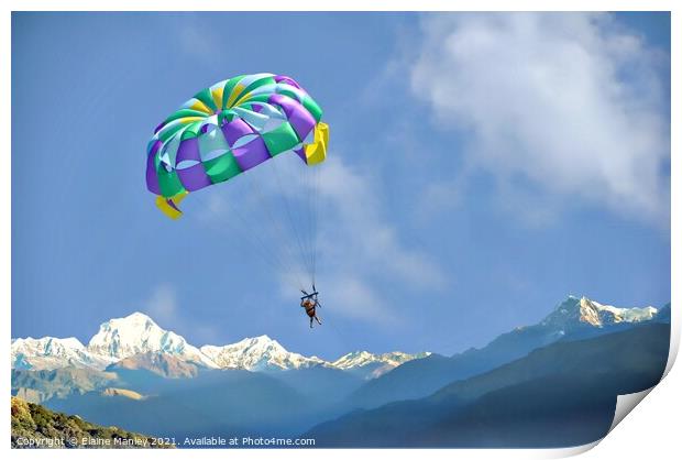Flying in the Mountains Print by Elaine Manley