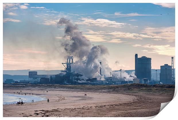 Redcar Steel works South Gare Print by Greg Marshall
