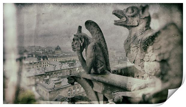 Stryga Gargoyle Notre-Dame Paris Print by Greg Marshall
