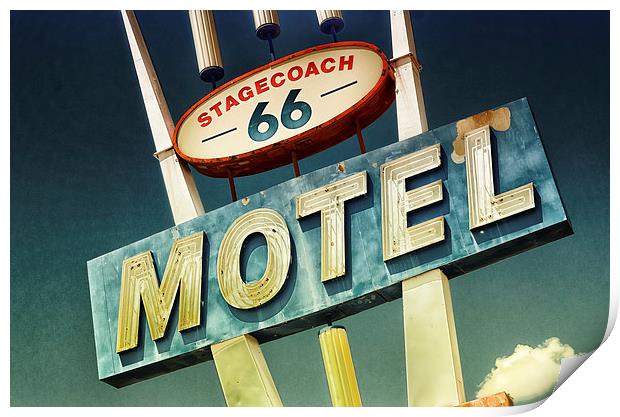 Route 66 Motel Seligman USA Print by Greg Marshall