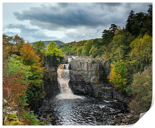  High Force waterfall in colour Print by Greg Marshall