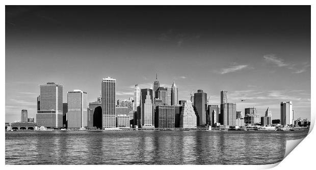 Manhattan Skyline from Brooklyn Print by Greg Marshall
