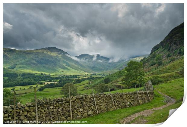 Langdale Valley Lake District  Print by Greg Marshall