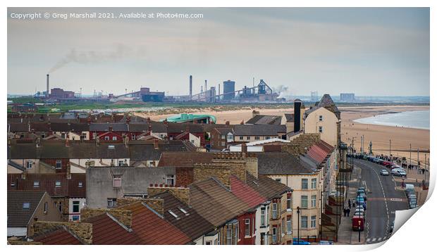 Redcar steelworks from The Beacon Print by Greg Marshall
