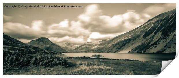 Wast Water Wasdale Valley The Lake District Print by Greg Marshall