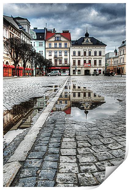 Rynek Reflections Print by Andrew Squires