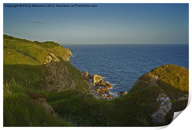 Dungy Head Clifftop Print by Phil Wareham
