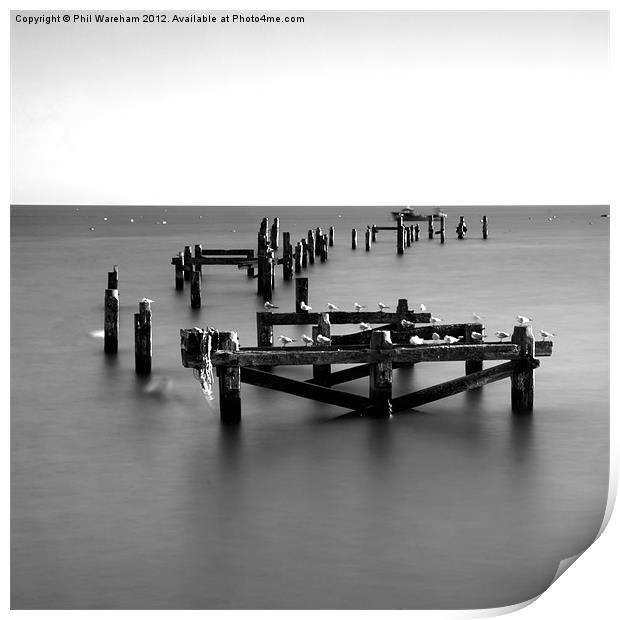 Swanage Old Pier Print by Phil Wareham