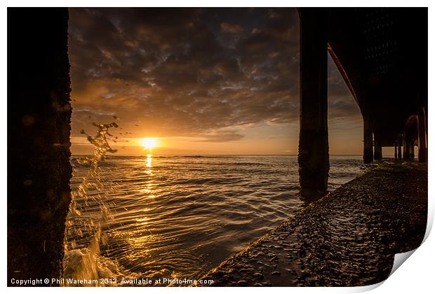 Pier Splash Print by Phil Wareham