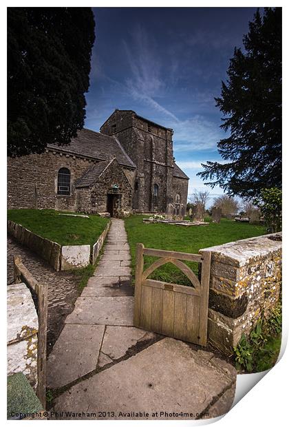 St Nicholas Church Studland Dorset Print by Phil Wareham