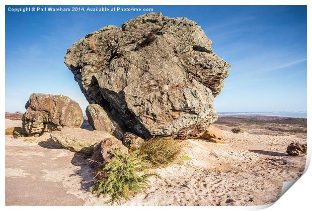 Agglestone Rock Print by Phil Wareham