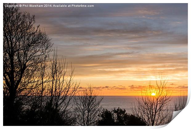  Devon Sunrise Print by Phil Wareham