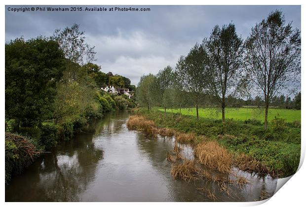  The Spetisbury Stour Print by Phil Wareham