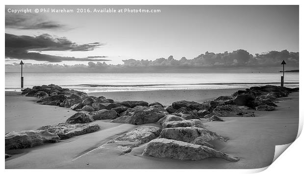 Rocks and Clouds Print by Phil Wareham