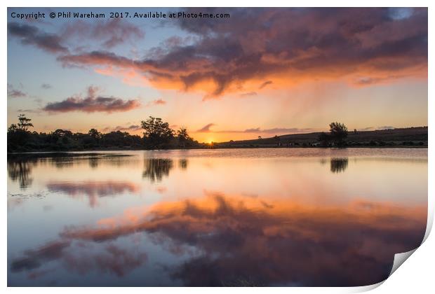 Sunrise at Whitten Pond Print by Phil Wareham