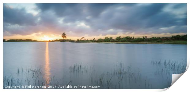 Sunset at Andrews Mare Print by Phil Wareham
