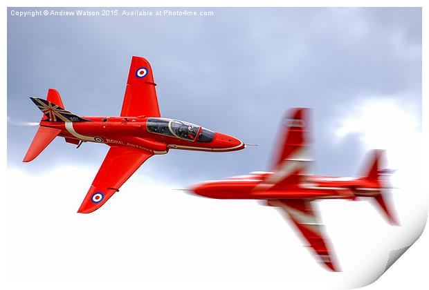  Red Arrows Opposition Pass Print by Andrew Watson