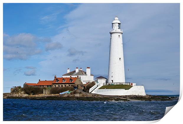 St Mary's Lighthouse Print by James MacRae