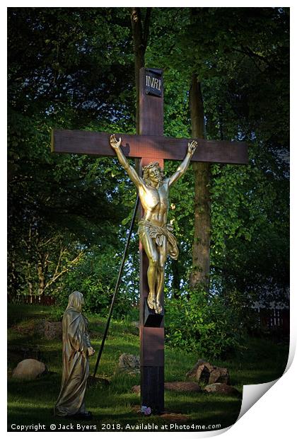 The Crucifixion Print by Jack Byers