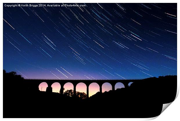  Leaderfoot Viaduct Star Trail Print by Keith Briggs