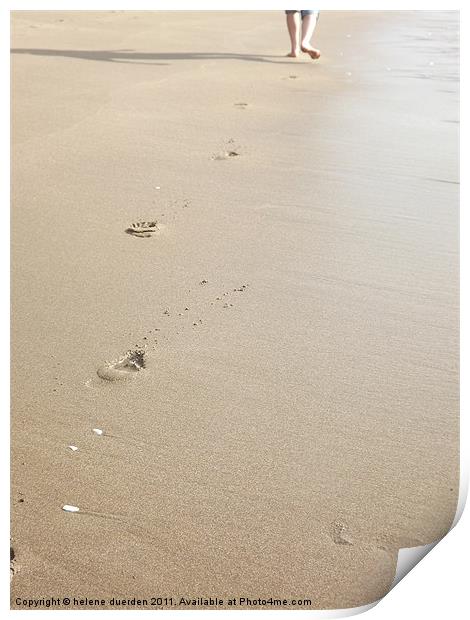 Footprints Print by helene duerden