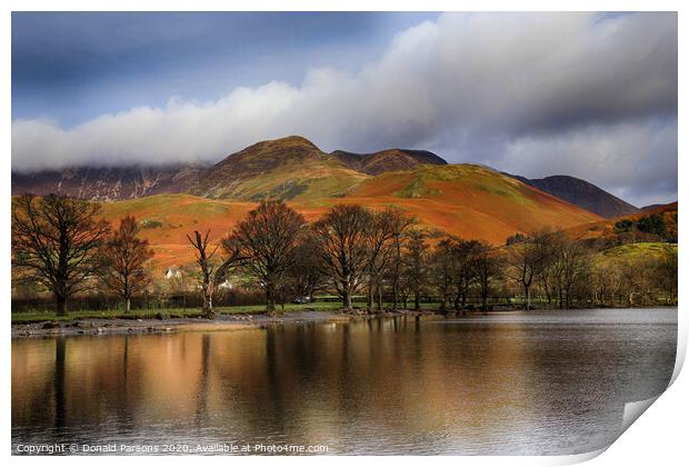 Buttermere and Fells, Lake District Print by Donald Parsons