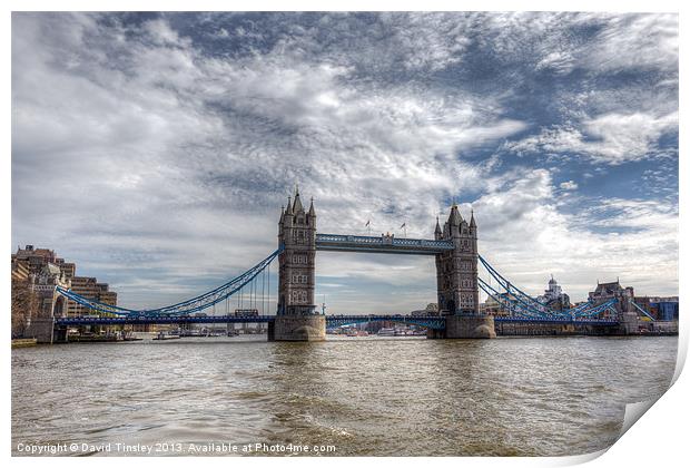 Tower Bridge Print by David Tinsley