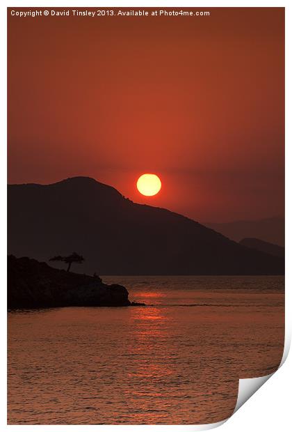 Turkish Sunset Print by David Tinsley